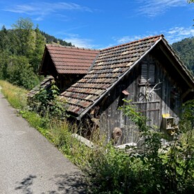 Weg zu Schnebelhorn - gleich hinter Sennhütte