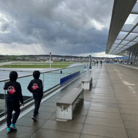 Terrasse nach dem obligatorischen Sicherheitscheck